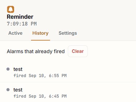 Reminder browser extension